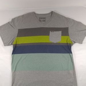 Zoo York Mens XL Gray V Neck Short Sleeve Shirt